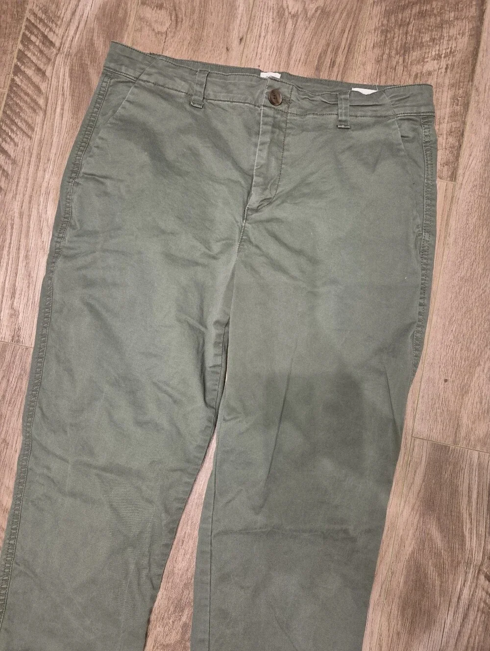 Gap Women's Preppy Casual Olive Girlfriend Khaki Chino Pants Size 6T - Picture 3 of 7